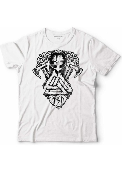 Nordıc Maıs Vıkıngs Vikingler Ragnar Çocuk Tişört Beyaz