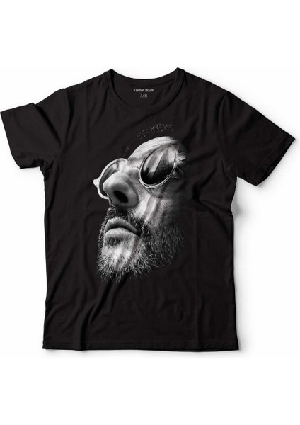 Jean Reno Leon Sevginin Gücü Sılhouette Çocuk Tişört Siyah