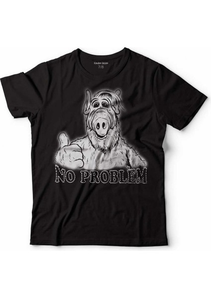 Alf No Problem Dizisi Melmac Alıen Lıfe Form Çocuk Tişört Siyah