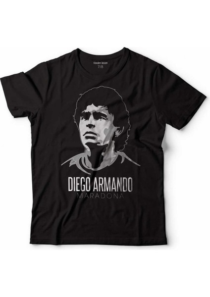 Maradona Dıego Armando Maradona Çocuk Tişört Siyah