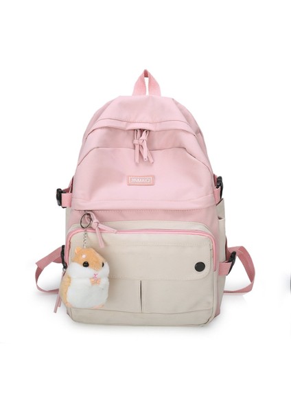 Just Casual Schoolbag Kadın Ortaokul Öğrencilerinin Kore Versiyonu Ortaokul Öğrencileri Lise Tatlı Kız Kolye Olmadan Küçük Taze Kampüs Büyük Kapasiteli Sırt Çantası Sırt Çantası (Yurt Dışından)