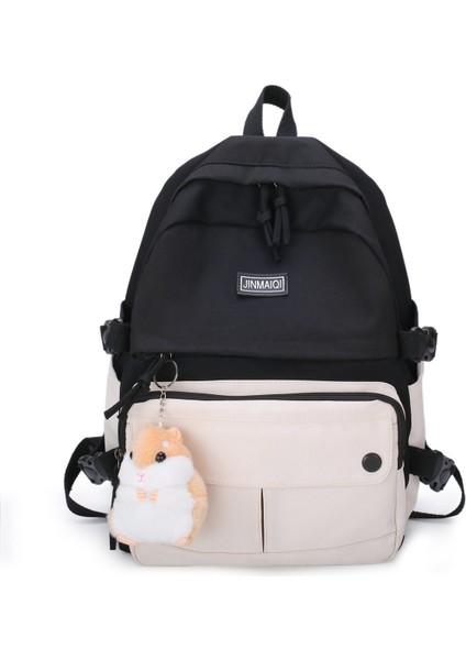 Just Casual Schoolbag Kadın Ortaokul Öğrencilerinin Kore Versiyonu Ortaokul Öğrencileri Lise Tatlı Kız Kolye Olmadan Küçük Taze Kampüs Büyük Kapasiteli Sırt Çantası Sırt Çantası (Yurt Dışından)