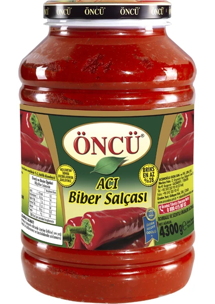 Biber Salçası Acı Pet 4,3 kg