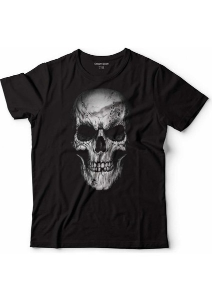 Kuru Kafa Skull Iskelet Skeleton Çocuk Tişört Siyah