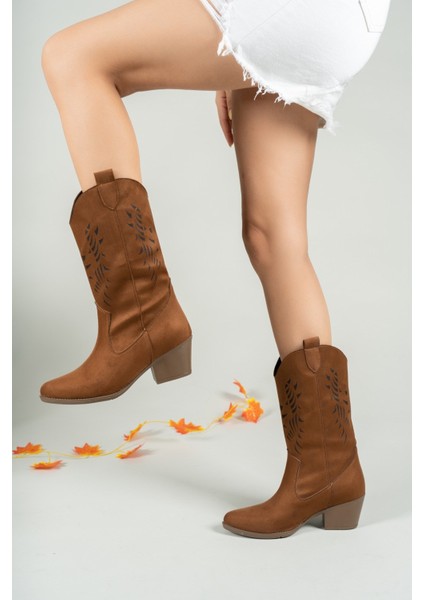 Taba Süet Kadın Çizme 00127001 fırsatları