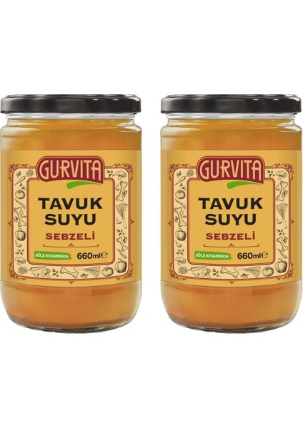Tavuk Suyu Sebzeli 660 ml 2'li