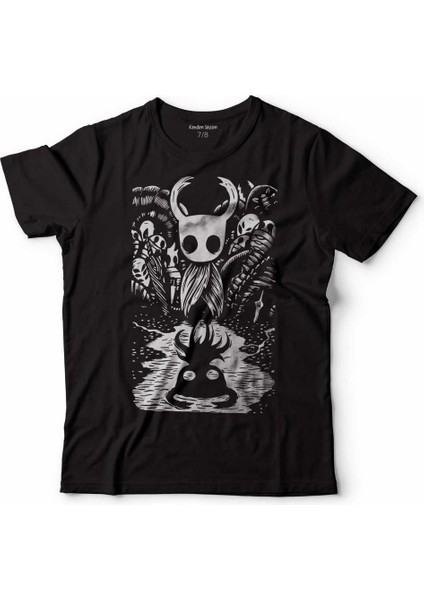 Hollow Knıght Ghost Cadılar Bayramı Kuru Kafa Çocuk Tişört Siyah