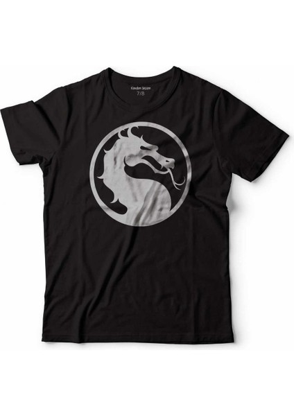 Mortal Kombat Xl x Logo Çocuk Tişört Siyah
