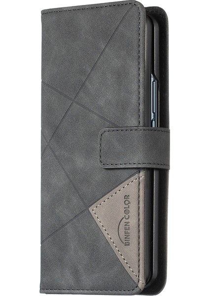 Samsung Galaxy Z Fold4 Siyah Için Toka Rhombus Doku Pu Kılıfı (Yurt Dışından) fiyatları