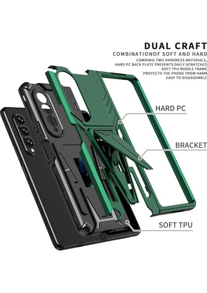 Pc + Tpu Samsung Galaxy Z Fold4 5g Koyu Yeşil Için Telefon Kılıfı (Yurt Dışından) fiyatları