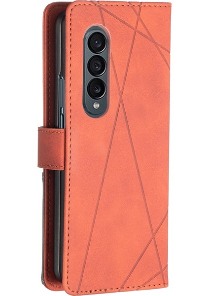 Samsung Galaxy Z Fold4 Siyah Için Toka Rhombus Doku Pu Kılıfı (Yurt Dışından) modelleri