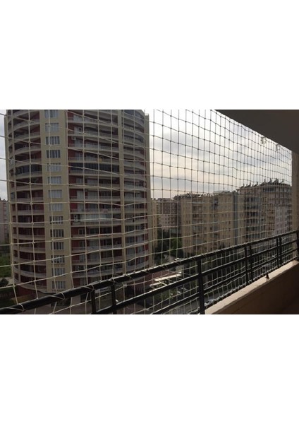 6mm Balkon Güvenlik Filesi 2,5x5 mt Çoçuk Güvenlik Filesi 10X10 cm Göz Aralığı