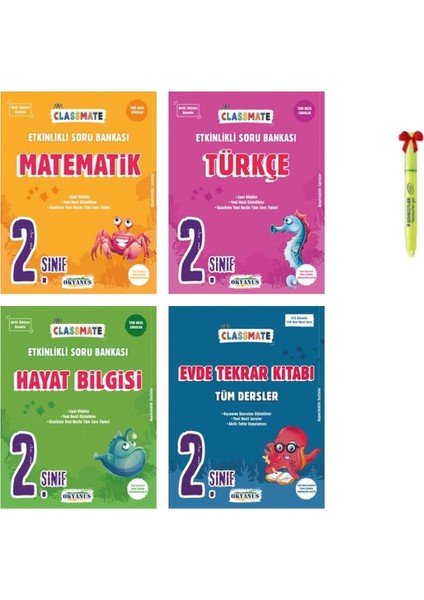 2. Sınıf Classmate Matematik Türkçe Hayat Bilgisi ve Evde Tekrar Kitabı