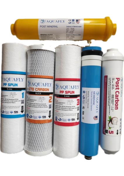Su Arıtma Filtresi 6'lı Takım Arıtıcı Filtresi Mineral 10' Açık Kasa Uyumlu