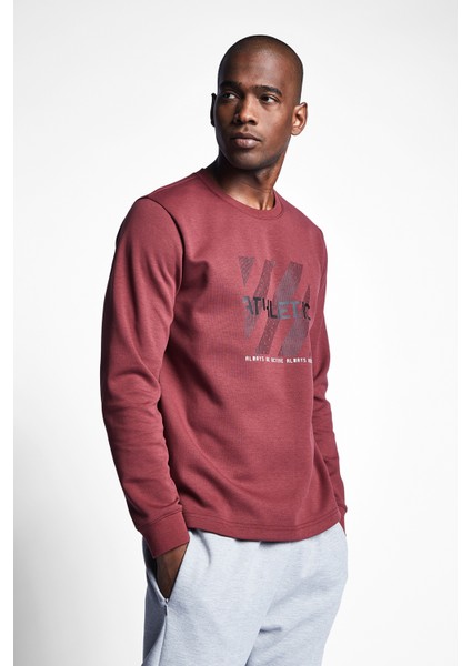 Bordo Erkek Sweatshirt 22N-1107 modelleri