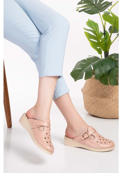 Ortopedik Deri Sabo Terlik YPRK.510 - Pembe - 42