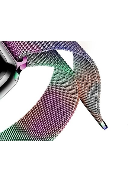 Apple Watch Seri 9 8 7 6 5 4 3 Se 38-40-41 MM Ebatlar İçin Milano Loop Çelik Örme Kordon fırsatları