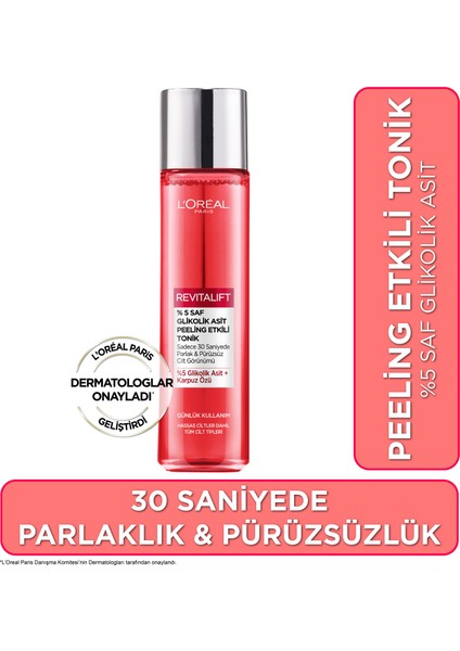 L'Oréal Paris Revitalift %5 Saf Glikolik Asit Peeling Etkili Tonik 180Ml