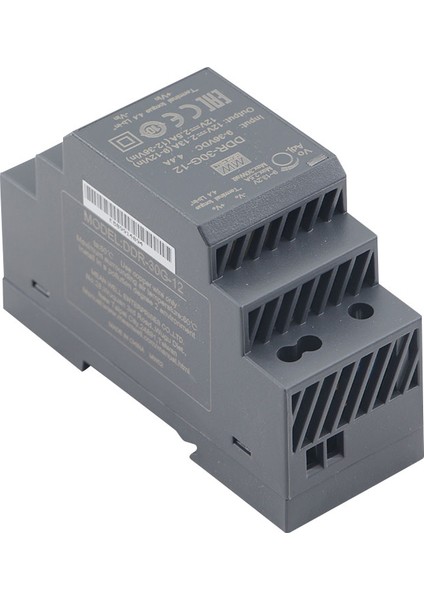 Mean Well  DDR-30G-12 Dc-Dc Ultra Slim Industrial Dın Rail Converter; Input 9-36VDC; Single Output 12VDC At 2.5A