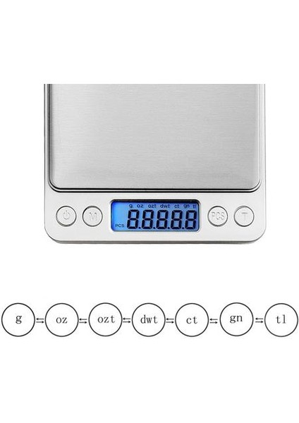 Mini Cep Dijital Mutfak Ölçekler 0.01 x 500G Gümüş Sikke Altın Takı Ağırlık Dengesi LCD Elektronik Dijital Ölçekli Denge Ölçeği (Yurt Dışından)