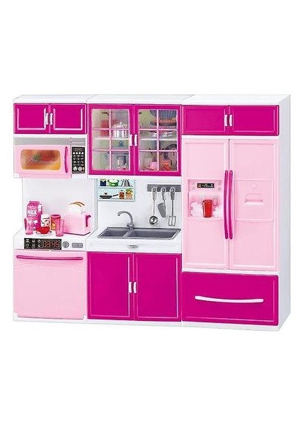 Simülasyon Mutfak 3 1 Set Çocuk Pretend Oyna Pişirme Dolabı Araçları Çatal Bebek Seti Oyuncak Eğitim Eğitici Bebek Kızın (Yurt Dışından)