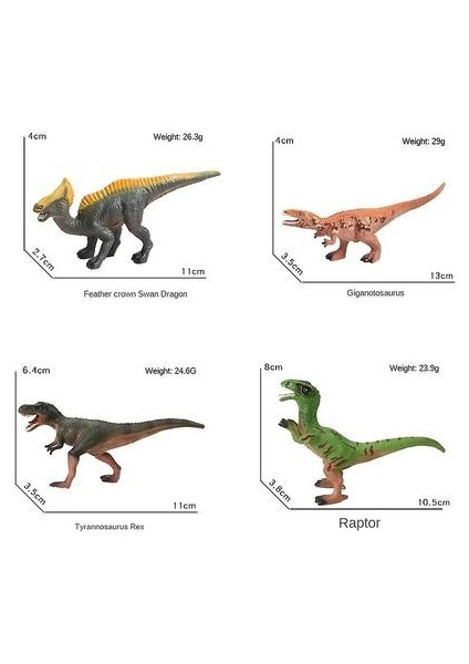 16 Adet / Takım Katı Dinozor Modeli Demir Kutulu Dinozor Oyuncak Seti Simüle Dinozor Modelleri Oyuncaklar (Yurt Dışından)