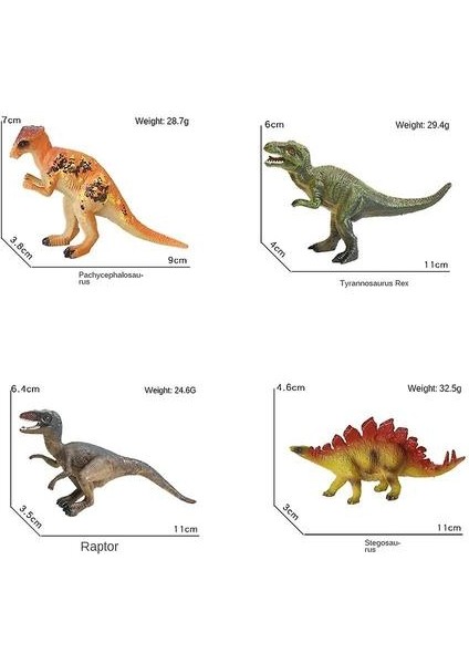 16 Adet / Takım Katı Dinozor Modeli Demir Kutulu Dinozor Oyuncak Seti Simüle Dinozor Modelleri Oyuncaklar (Yurt Dışından)