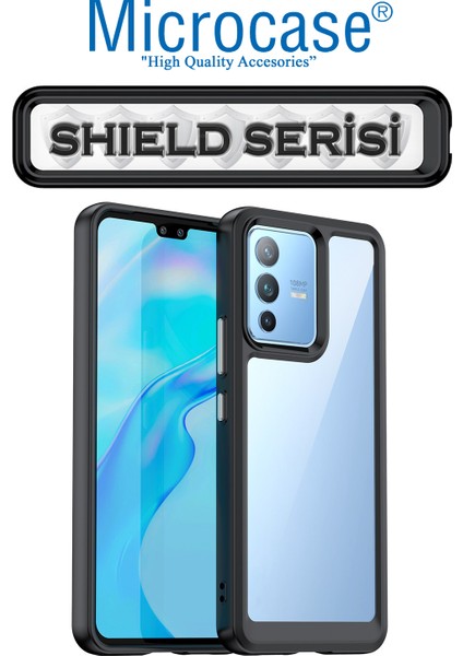 Vivo V23 5g Shield Serisi Darbeye Dayanıklı Yarı Esnek Plastik Tpu Kılıf - Siyah fiyatları