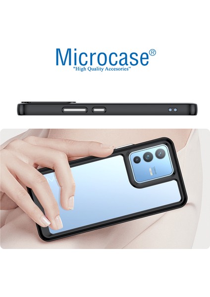 Vivo V23 5g Shield Serisi Darbeye Dayanıklı Yarı Esnek Plastik Tpu Kılıf - Siyah fırsatları