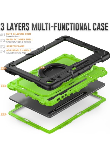 Samsung Galaxy Tab S8 / S7 Bilezik Tutucu Silikon Pc Tablet Kılıfı (Koyu Mavi) (Yurt Dışından) fırsatları