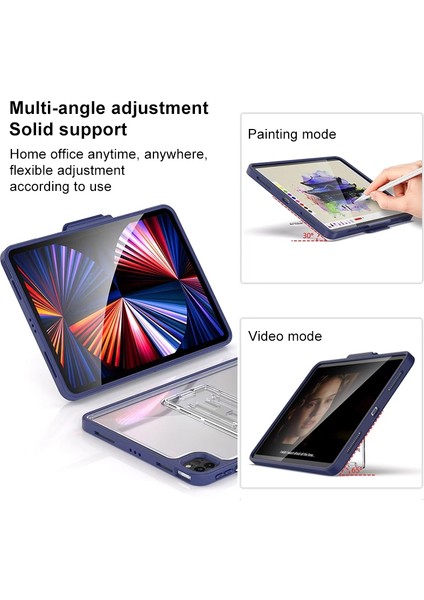 Ipad Air 2022/2020 10.9 (Siyah) Için Mutural Şeffaf Tutucu Tablet Kılıfı (Yurt Dışından)