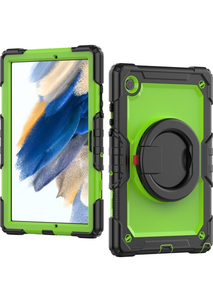 Samsung Galaxy Galaxy Tab A8 Bilezik Tutucu Silikon Pc Tablet Kılıfı (Renkli Kırmızı) (Yurt Dışından)