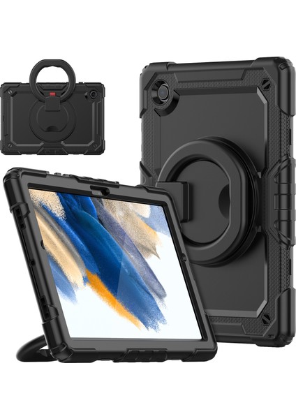 Samsung Galaxy Galaxy Tab A8 Bilezik Tutucu Silikon Pc Tablet Kılıfı (Renkli Kırmızı) (Yurt Dışından)