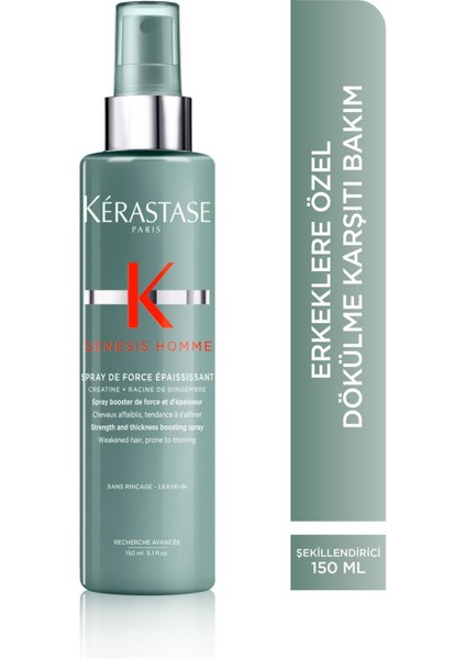 Genesis Homme Spray De Force Épaississant 150 ml