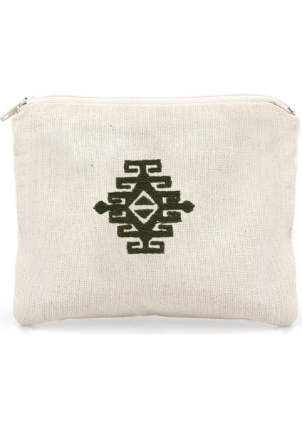 Yeşil Kilim Desenli Küçük Cüzdan