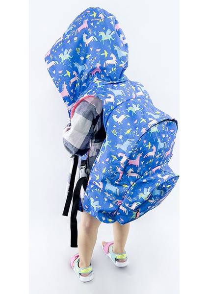 Back To School Unicorn Çıkabilir Kapüşonlu Sırt Çantası