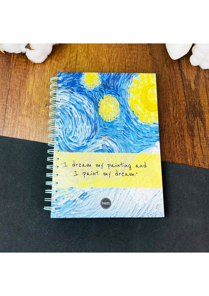 Van Gogh Tasarımlı Spiralli Konuşan Ajanda Akademik Ajanda