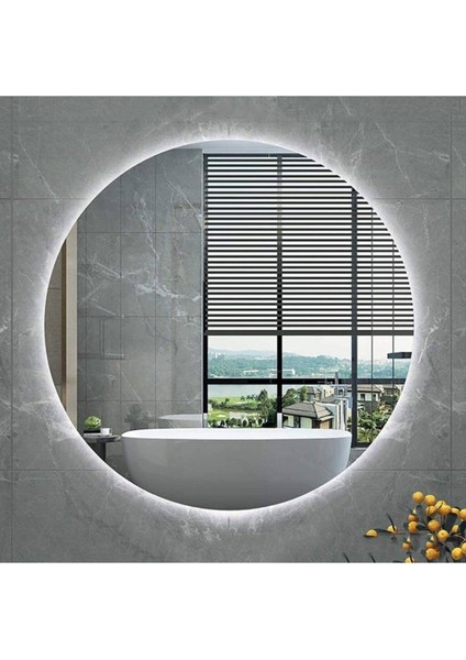 85 Cm Beyaz Ledli Yuvarlak Banyo Aynası Tuvalet Aynası modelleri