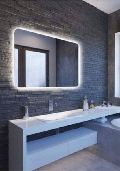 65x90 Cm Beyaz Ledli Dikdörtgen Banyo Aynası Tuvalet Aynası fiyatları