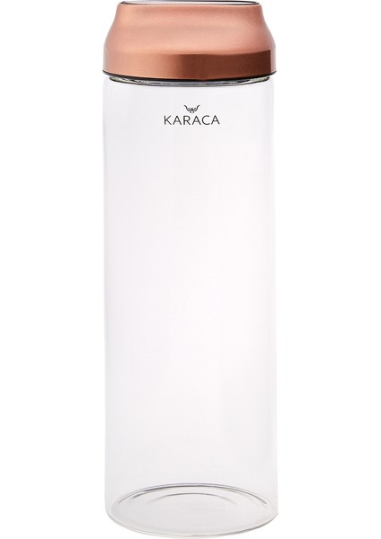 Dımple Cooper Vakumlu Cam Kavanoz Saklama Kabı Xl