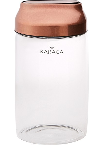 Dımple Cooper Vakumlu Cam Kavanoz Saklama Kabı M