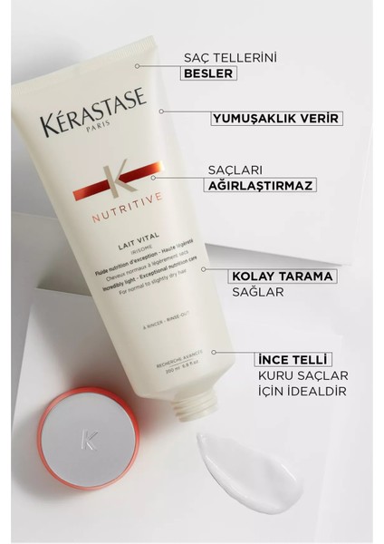 Nutritive Lait Vital Hafif Kuru Saçlar Için Nem Veren Besleyici Bakım Kremi 200 ml