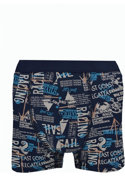4480 Erkek Desenli Likralı Penye Boxer