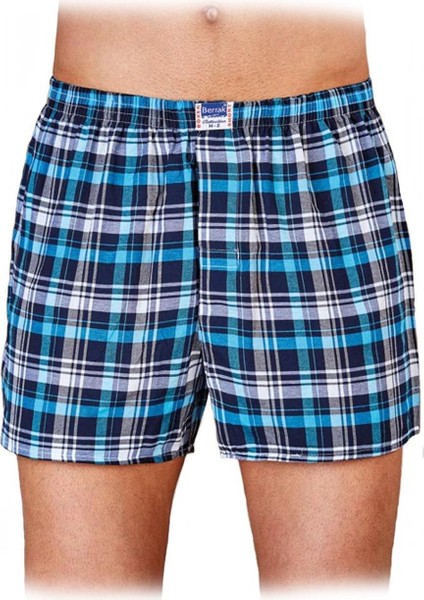 1052 Erkek Desenli Poplin Boxer