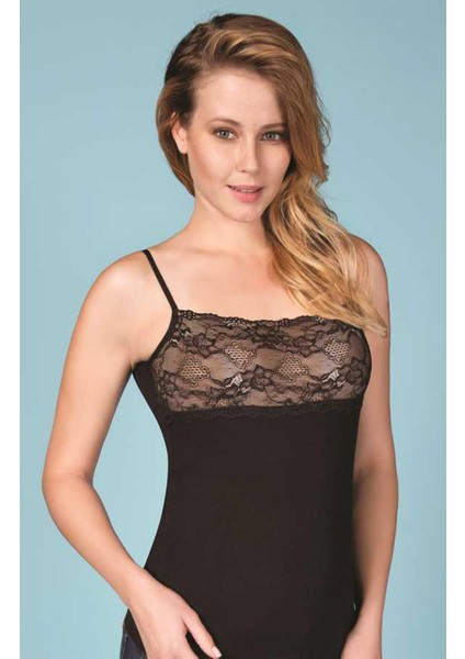 2118 Bayan Ribana Geniş Dantelli Ip Askılı Atlet