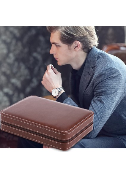 8 Bölmeli Saat Organizer Kutusu - Kahverengi (Yurt Dışından) modelleri