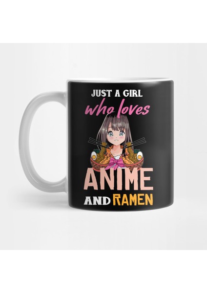 Ramen ve Anime Seven Bir Kız Kupa Bardak