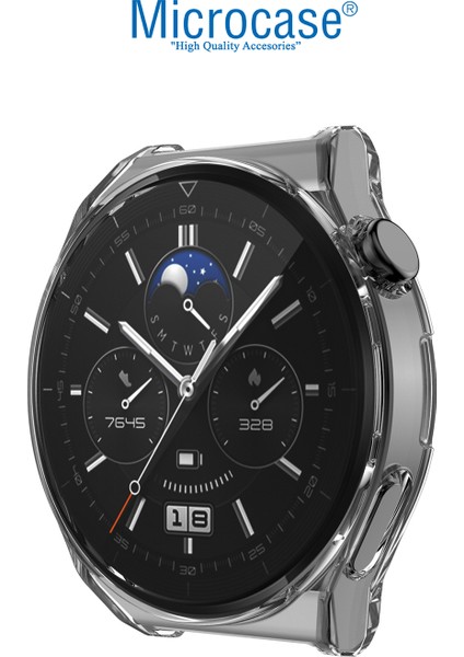 Huawei Gt3 Pro 46 mm Önü Açık Tasarım Silikon Kılıf - Turuncu modelleri