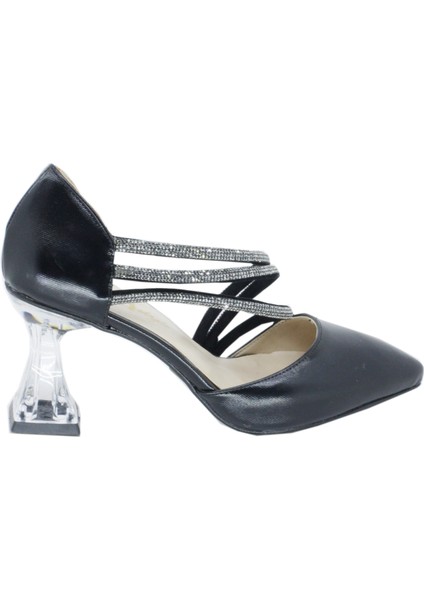 04074 Taşlı Şeffaf Topuk Rahat Kadın Ayakkabı fiyatları