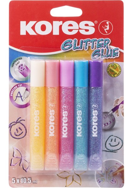 Çok Renkli Yapıştırıcı Glitter Sıvı Yapıştırıcı 5